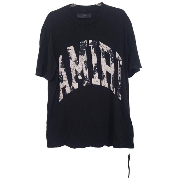 NEW Amiri Collegiate Logo Graphic Shirt Cotton Short Sleeve Mens Sz Small - Picture 1 of 11